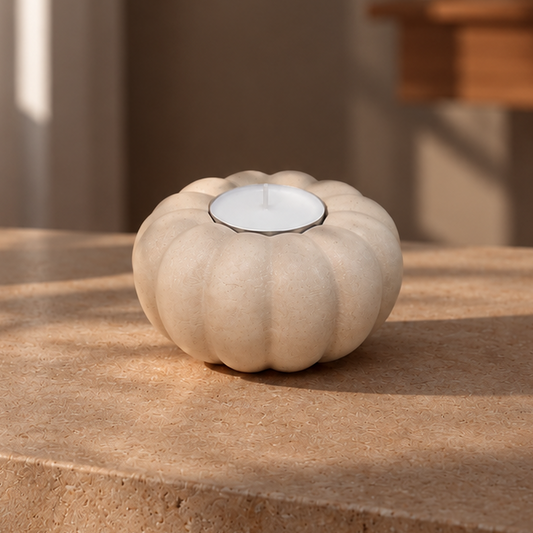Portavelas Calabaza | Gris Topo