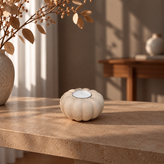 Portavelas Calabaza | Gris Topo