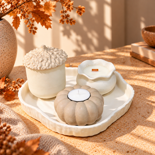 Set Decorativo de Otoño · Beige Claro