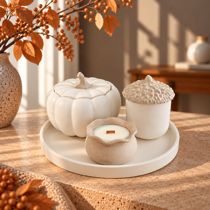 Set Decorativo de Otoño · Calabaza & Bellota